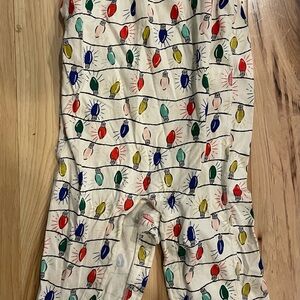 Festive Christmas Light Print Jumpsuit